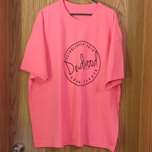 Source Unknown Coral Pink Deadwood Logo Short Sleeve Tee